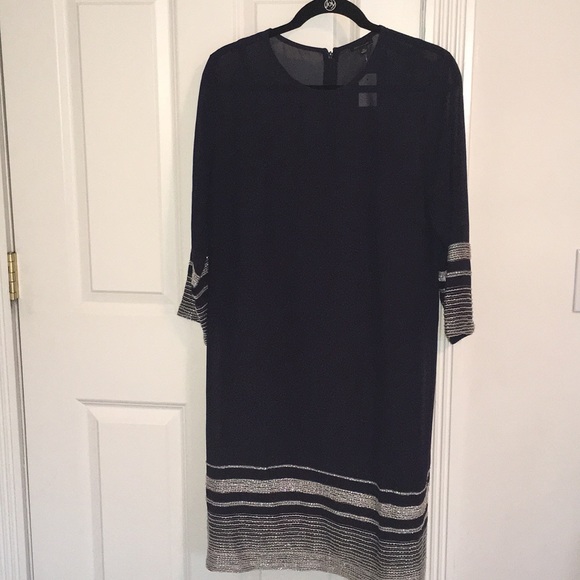 Ann Taylor Navy Shift Dress - Picture 1 of 4